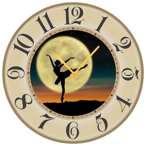 фото Svs настенные часы svs 3502154 девушка танцующая при луне