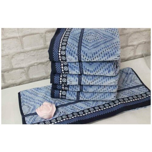 фото Ozdilek полотенце venna цвет: синий (70х140 см - 6 шт) br41267