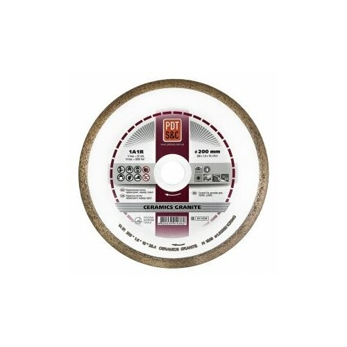 Алмазные диски Полтавский алмазный инструмент Алмазный диск по керамограниту, плитке и мрамору 200 мм Ceramics Granite Полтавский алмазный инструмент