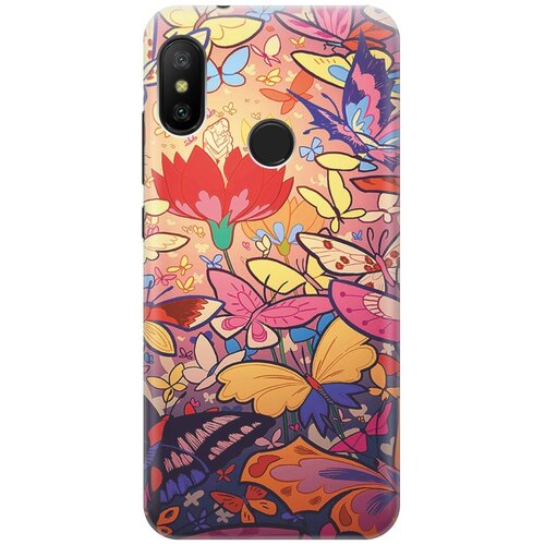 фото Re:pa накладка transparent для xiaomi mi a2 lite / redmi 6 pro с принтом "красочный мир"