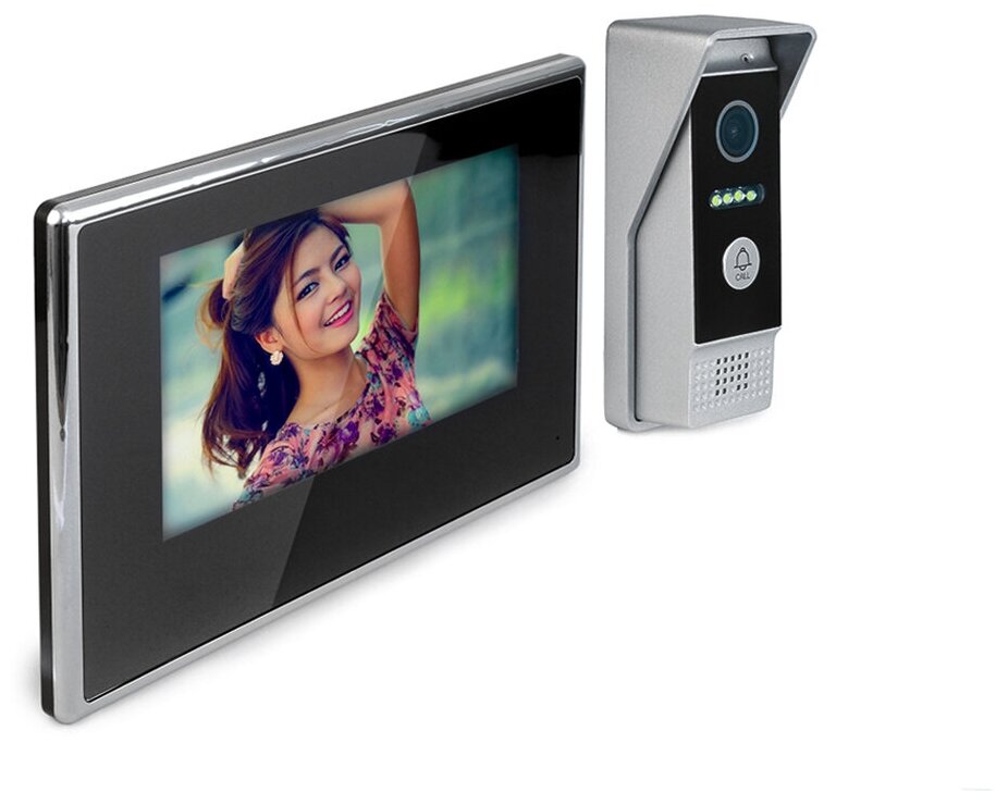 IP HD Wi-Fi цветной видеодомофон для квартиры с записью (полный комплект) - HDcom S-714-IP - домофон в дверь