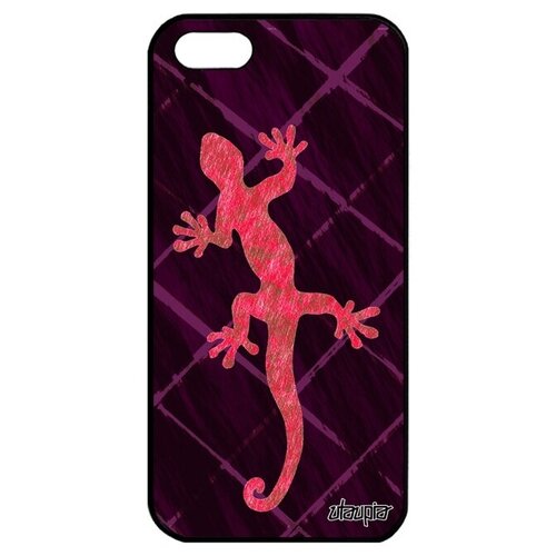 фото Красивый чехол для // apple iphone 5 5s se (2016) // "саламандра" salamander символ, utaupia, темно- розовый
