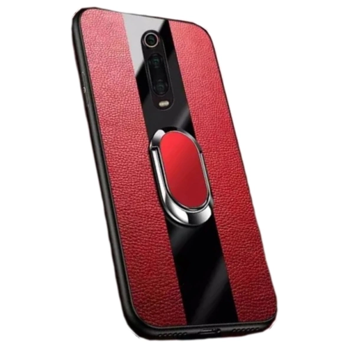 Чехол панель накладка MyPads для Xiaomi Redmi 9 из качественного силикона с дизайном под кожу со стеклянной вставкой красная чехол панель накладка mypads для oneplus nord n10 5g из качественного силикона с дизайном под кожу со стеклянной вставкой черная