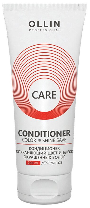 Кондиционер, сохраняющий цвет и блеск окрашенных волос Ollin color and shine save conditioner 200 мл