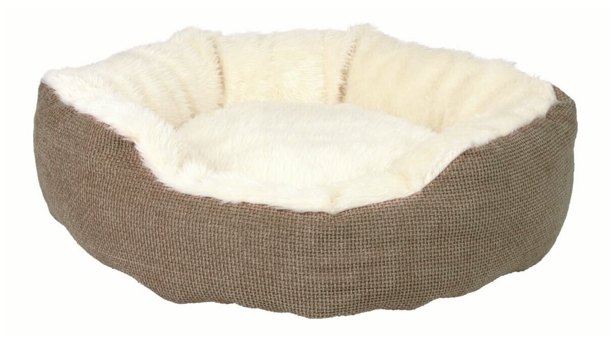 Лежак для кошки Yuma, ф 45 см, коричневый/белый, Trixie (товары для животных, 37041)