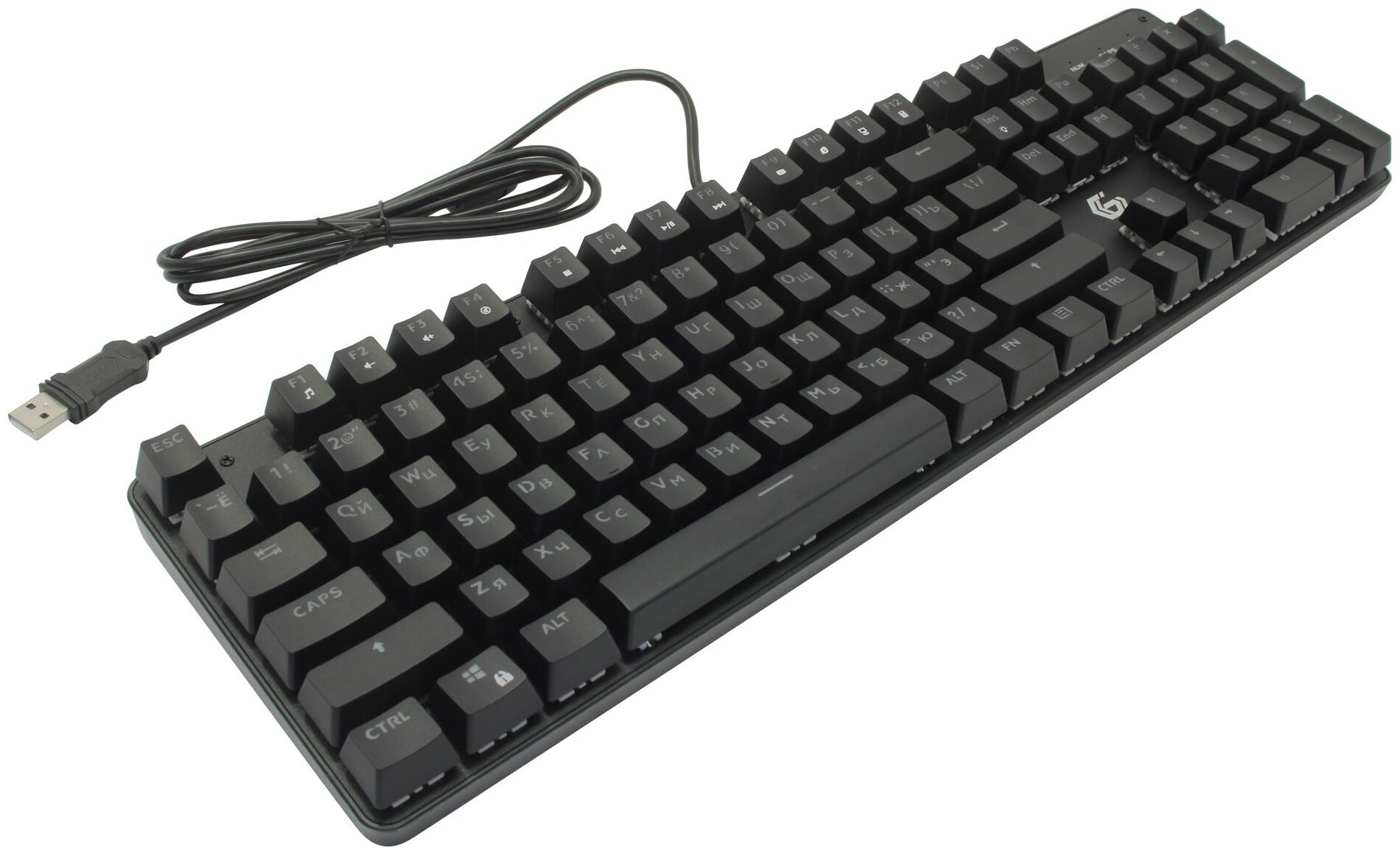 Клавиатура Gembird чёрная, USB, Outemu Blue, 104 кл., Rainbow, 9 реж., 1,5м - фото №10