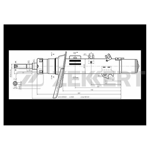 фото Амортизатор подвески zekkert sg-4782 для peugeot 207