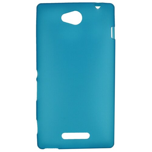 батарея аккумулятор чехол ру lis1502erpc 2330mah для телефона sony xperia c s39h c2304 c2305 Накладка силиконовая для Sony Xperia С (C2305 / S39H) голубая