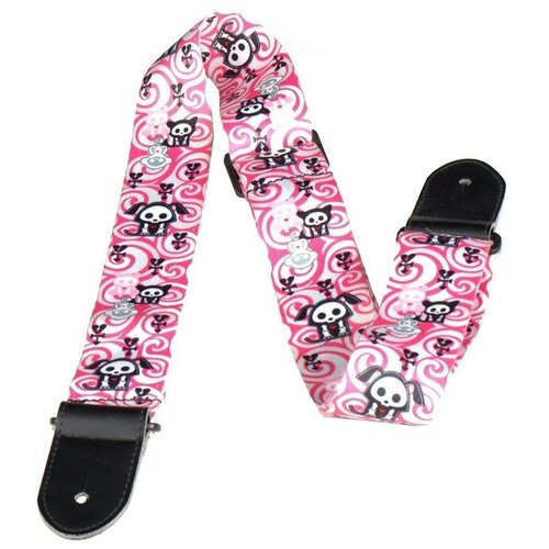 фото Ремень для гитары perris lpcsa-1114 skelanimals pink perri’s