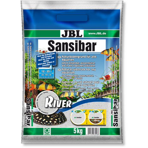 JBL Sansibar RIVER - Декоративный грунт д/пресн и морских аквариумов, светлый, 5 кг