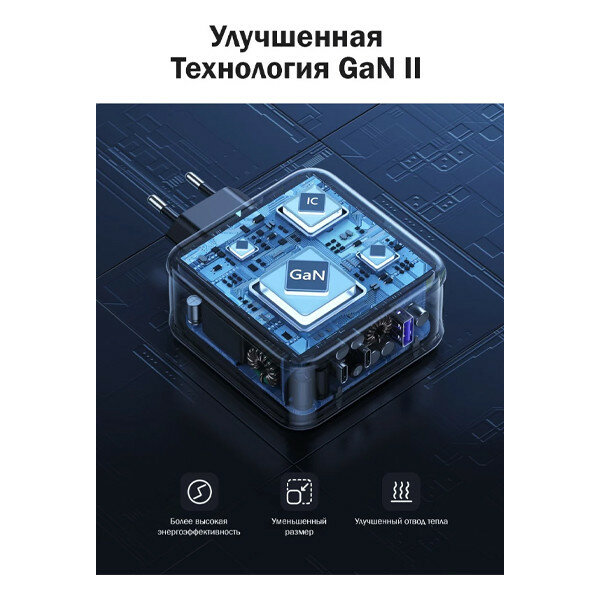 Зарядное устройство сетевое UGREEN 90549 USB Type-А/2*USB Type-С, 140W, кабель USB-C/USB-C, 2м, черное - фото №14