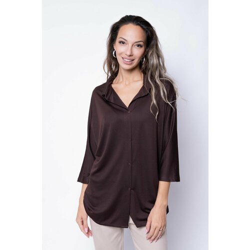 Рубашка Gabriela, размер 48, коричневый