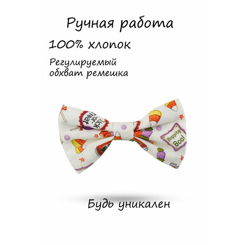 фото Бабочка happybowtie, ручная работа, подарочная упаковка, зеленый, оранжевый