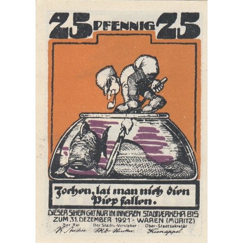 Германия (Веймарская Республика) Варен 25 пфеннигов 1922 г. (2) германия веймарская республика варен 10 пфеннигов 1922 г