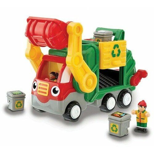 Мусоровоз Фред с фигурками развивающая инерционная игрушка для детей от 1 до 5 лет WOW Toys 1018 мусоровоз recycling truck 15 см 3302018 dickie