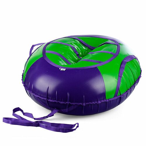 Санки-ватрушка, серия Спорт, 120см, фиолетово-зеленый (в пакете) санки ватрушка серия спорт 120см фиолетово зеленый в пакете