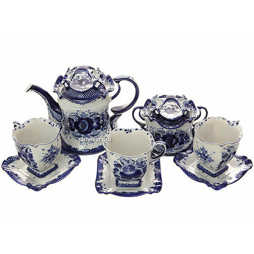 Набор чайный на 6 персон с художественной росписью 