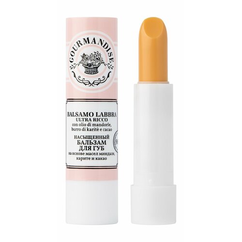 GOURMANDISE Бальзам для губ насыщенный на основе масел миндаля карите и какао 38 г 368₽