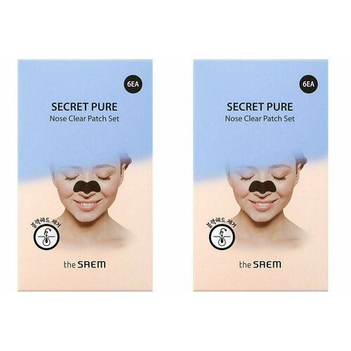 The Saem Набор масок-патчей Secret Pure Nose Clear Patch Set, (6 шт/уп), 2уп the saem патчи secret pure nose clear patch set от черных точек 50 г