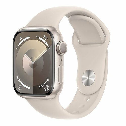 Умные часы Apple Watch Series 9 GPS 41mm Starlight Aluminium Case with Starlight Sport Band - SM 5269000₽