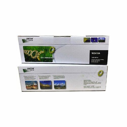 Картридж для HP Color LJ M155/MFP M182/M183 W2410A (216A) ч (1,05К) без чипа! UNITON Premium GREEN LINE (Eco Protected)