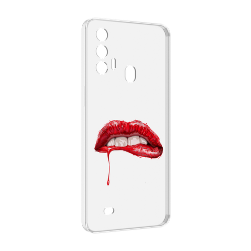 Чехол MyPads яркие красные губы для Oukitel C31 Pro задняя-панель-накладка-бампер