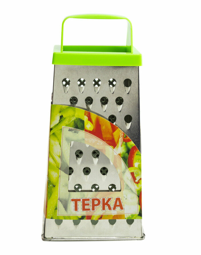 фото Терка 4-х гранная с пластиковой ручкой, высотой 23см