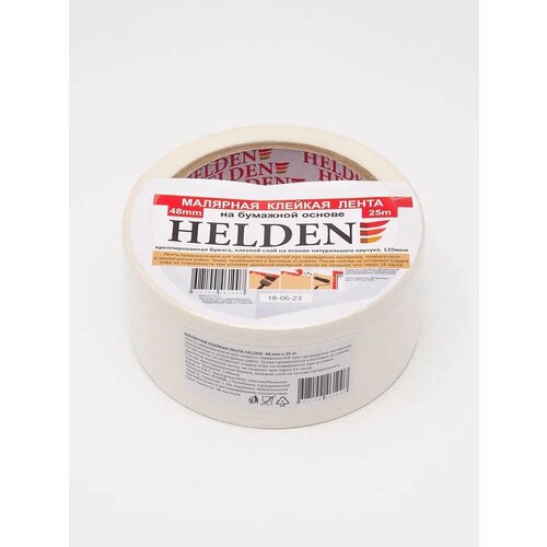 Скотч малярный белый 48мм.*25м (HELDEN)