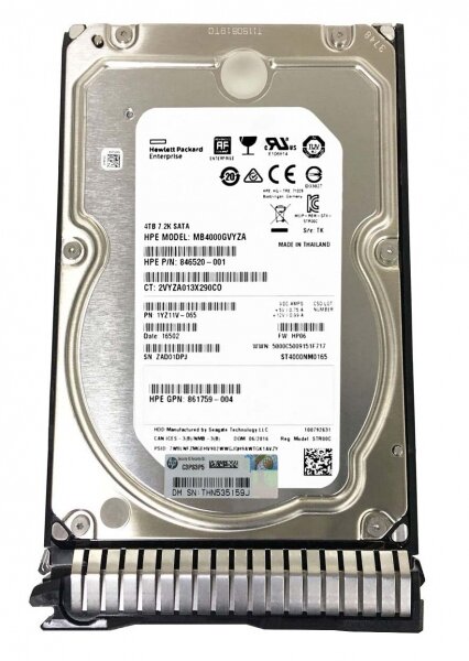 Жесткий диск HP 861752-B21 4Tb 7200 SATAIII 3.5" HDD