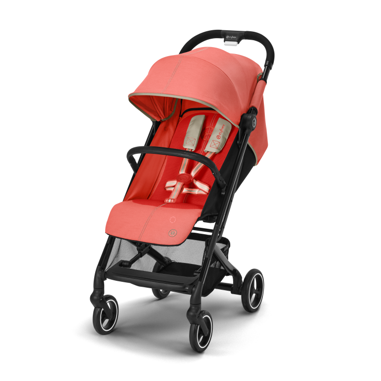 Cybex Beezy (Hibiscus Red с дождевиком и бампером)