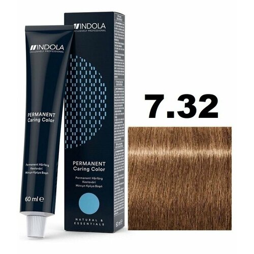 Indola Permanent Caring Color Крем-краска для волос 7/32 средний блондин золотистый перламутровый 60мл