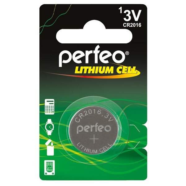 Батарейка CR 2016 Perfeo 5 шт PERFEO 67553 | цена за 1 шт