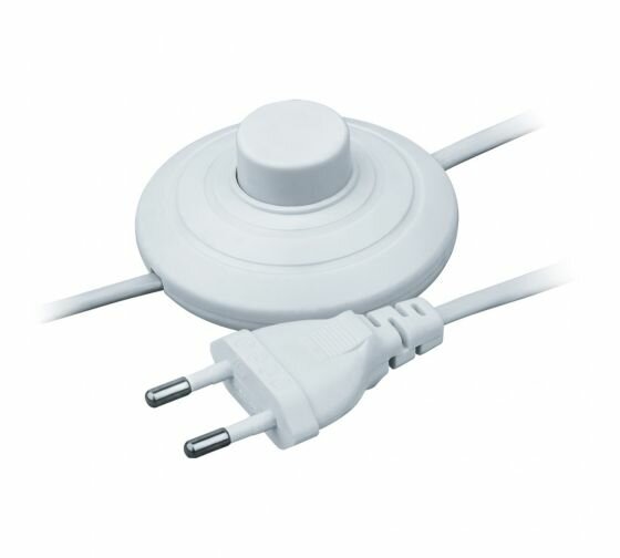 фото Navigator шнур 61600 NPS-FS01-170-2x0.5-WH 1.7м с выкл. белый