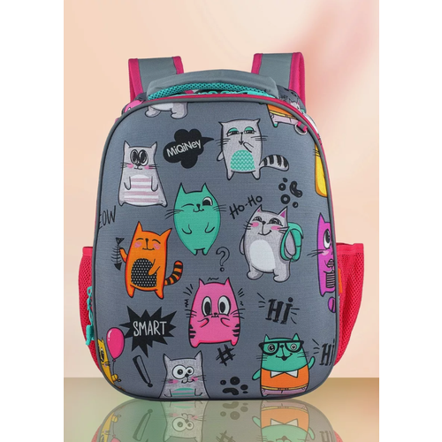 Рюкзак для девочки Kitty серый 1999₽