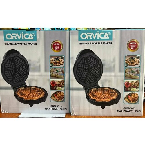 Электрическая антипригарная вафельница Orvica ORM-8813 аппарат для создания вафель поможет вам приготовить завтрак быстро легко и с удовольствием не занимая много времени 2700₽