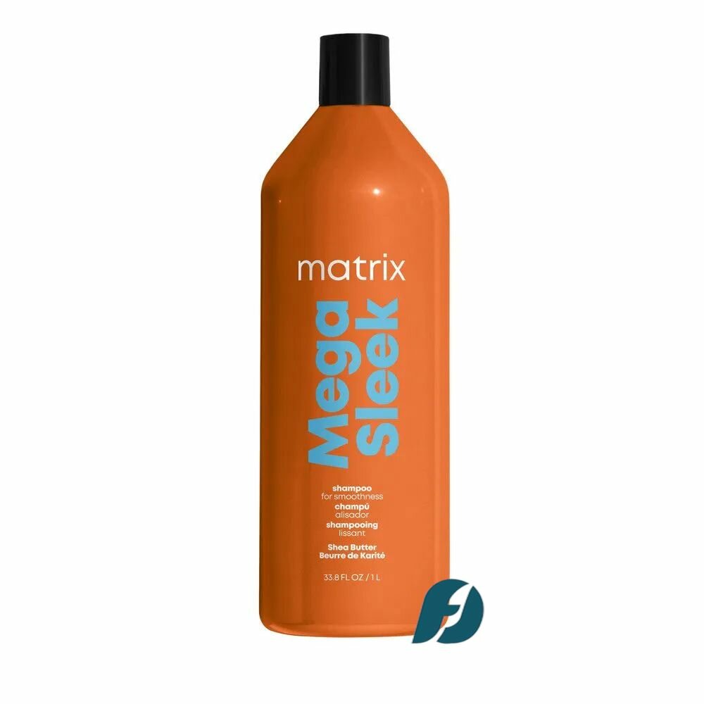 Matrix Mega Sleek Профессиональный шампунь для гладкости непослушных волос с маслом ши  1000 мл