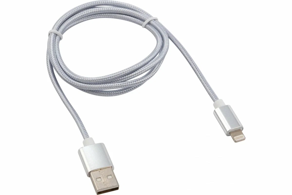 Зарядка для Айфона / Кабель Lightning iPad, Mini и Air, AirPods / провод iPhone / Кабель для айфона / 2 метра / Серебро — фото 1