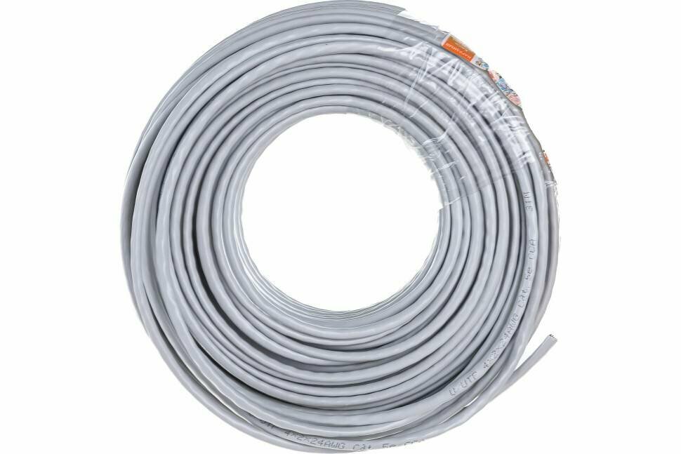 Кабель TDM витая пара народный U/UTP Cat 5e 4х2х24AWG CCA 50м PVC серый SQ0107-0114