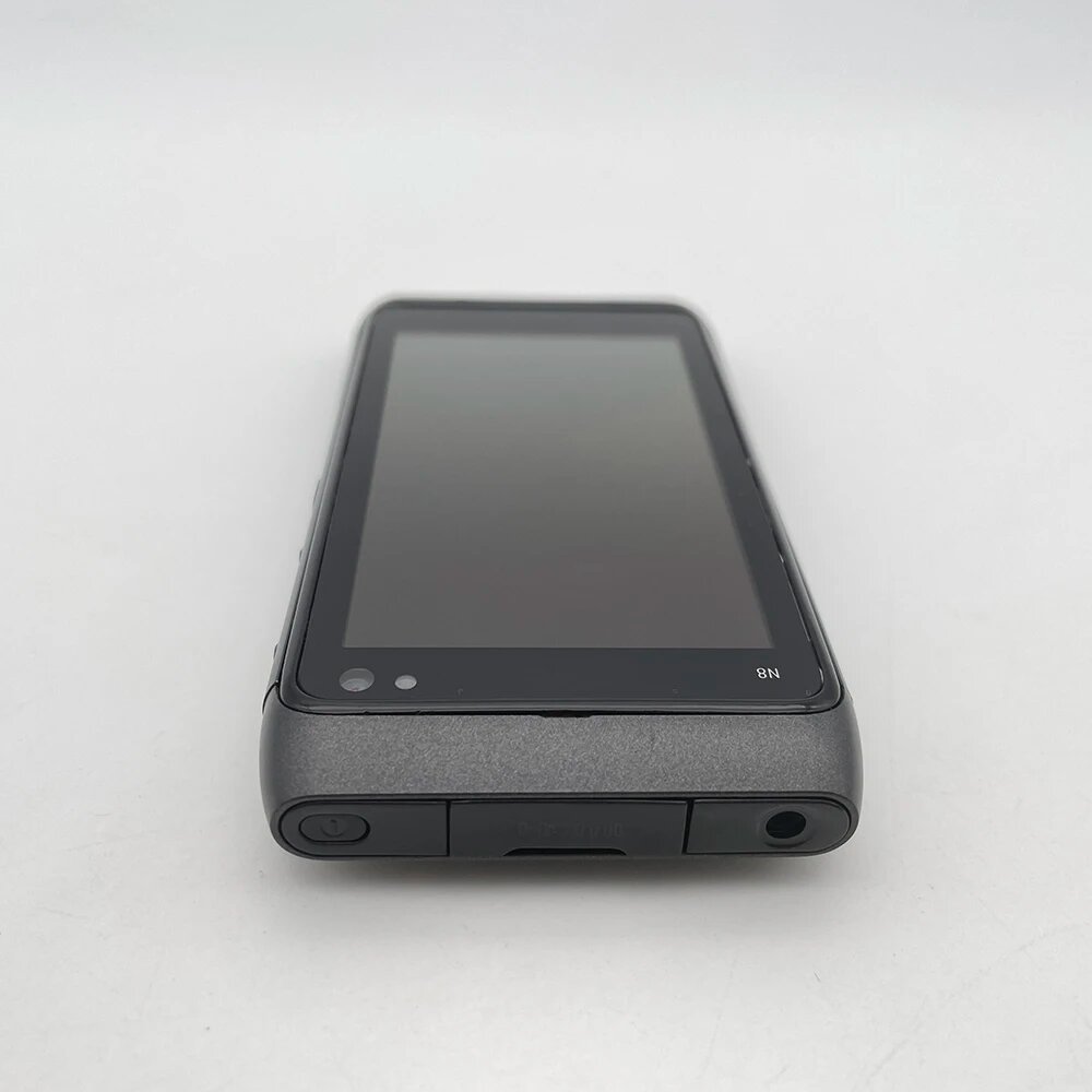 Оригинальная разблокированная камера N8 12MP, Wi-Fi, Bluetooth, FM-радио, громкоговоритель, мобильный телефон, сделано в Финляндии, Simple Set, Кнопочный телефон, Черный, Б/у — фото 1