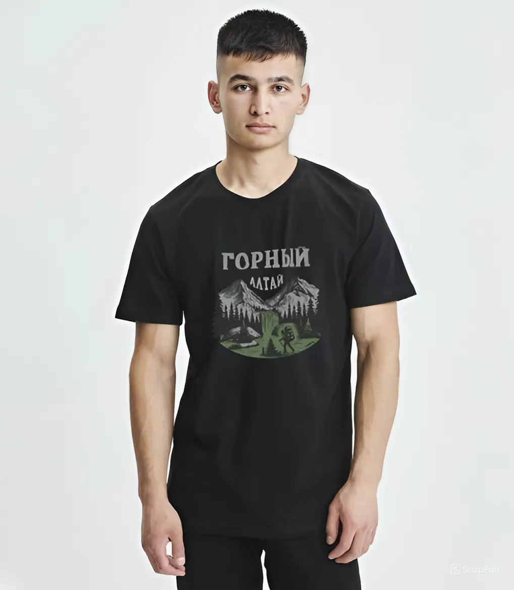 Футболка Taiga, 1 шт., размер L, черный