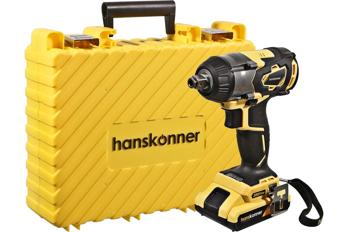 Гайковерт ударный Hanskonner HCD18350S функция реверса бесщеточный двигатель кейс