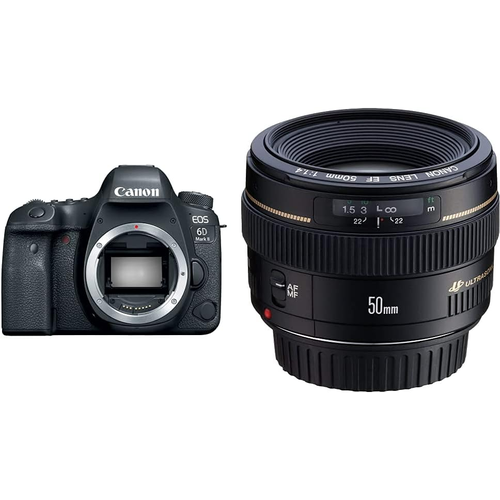 Фотоаппарат Canon EOS 6D Mark II Kit EF 50mm f18 STM черный 155840₽