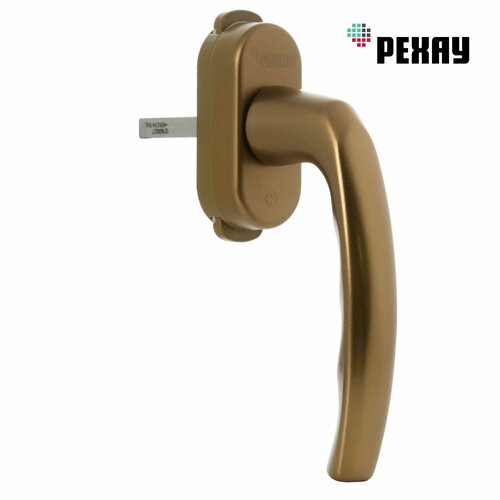 Ручка оконная РЕХАУ FREYA для пластиковых окон / для балконной двери / ограничитель блокиратор KISI, бронза