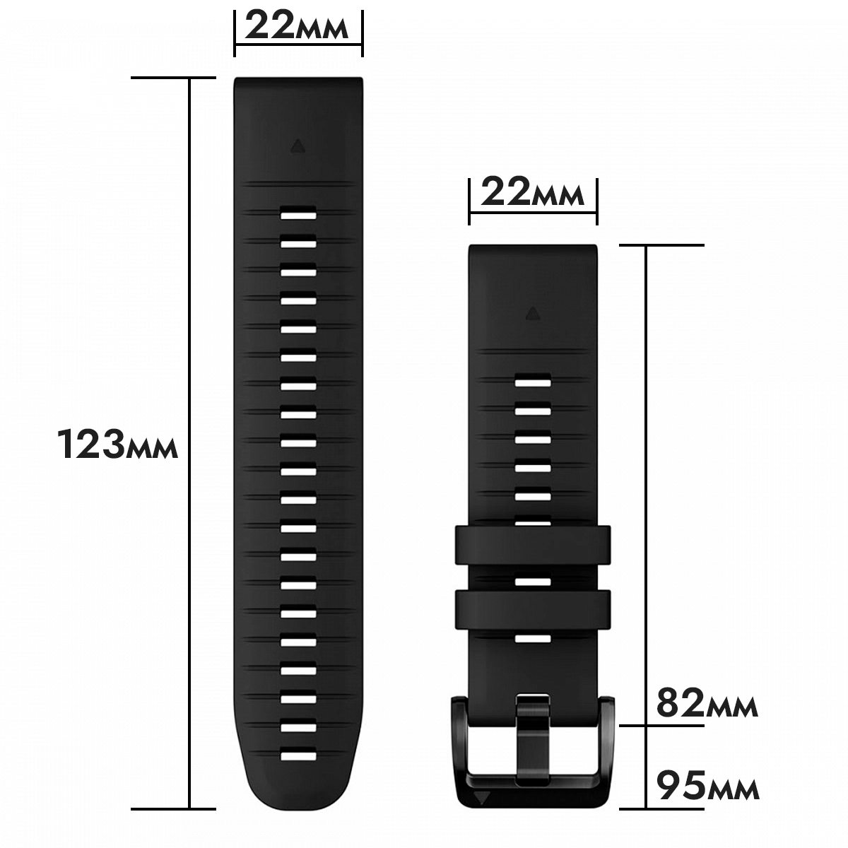 Ремешок для Garmin Fenix 7, 6, 5, Quatix 6, 22 мм хаки / Силиконовый ремешок для Гармин феникс 7,6,5 QuickStrap — фото 1