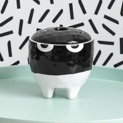 Зубохранилище (шкатулка) из керамики Irony Moroshka цвет Черный/белый