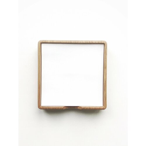 Органайзер подставка лоток ECLI для заметок и канцелярии, размер 9,5х9,5см, дуб