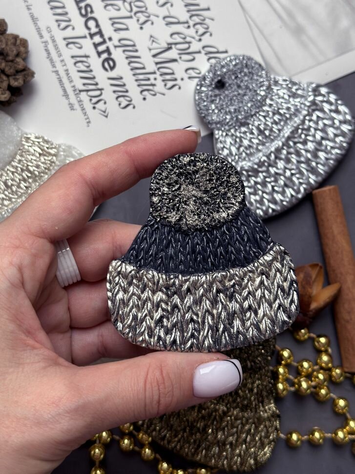 Силиконовый молд для эпоксидной смолы EPOXYMASTER Вязаная шапочка, 8х8см — фото 1