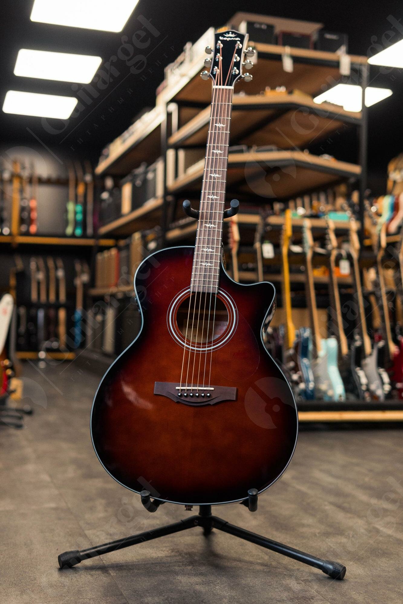 Трансакустическая гитара Kepma F1E GA WA с чехлом