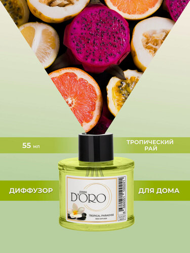 Изображение товара Ароматический диффузор для дома с палочками GAMMA D’ORO Тропический рай 55 мл