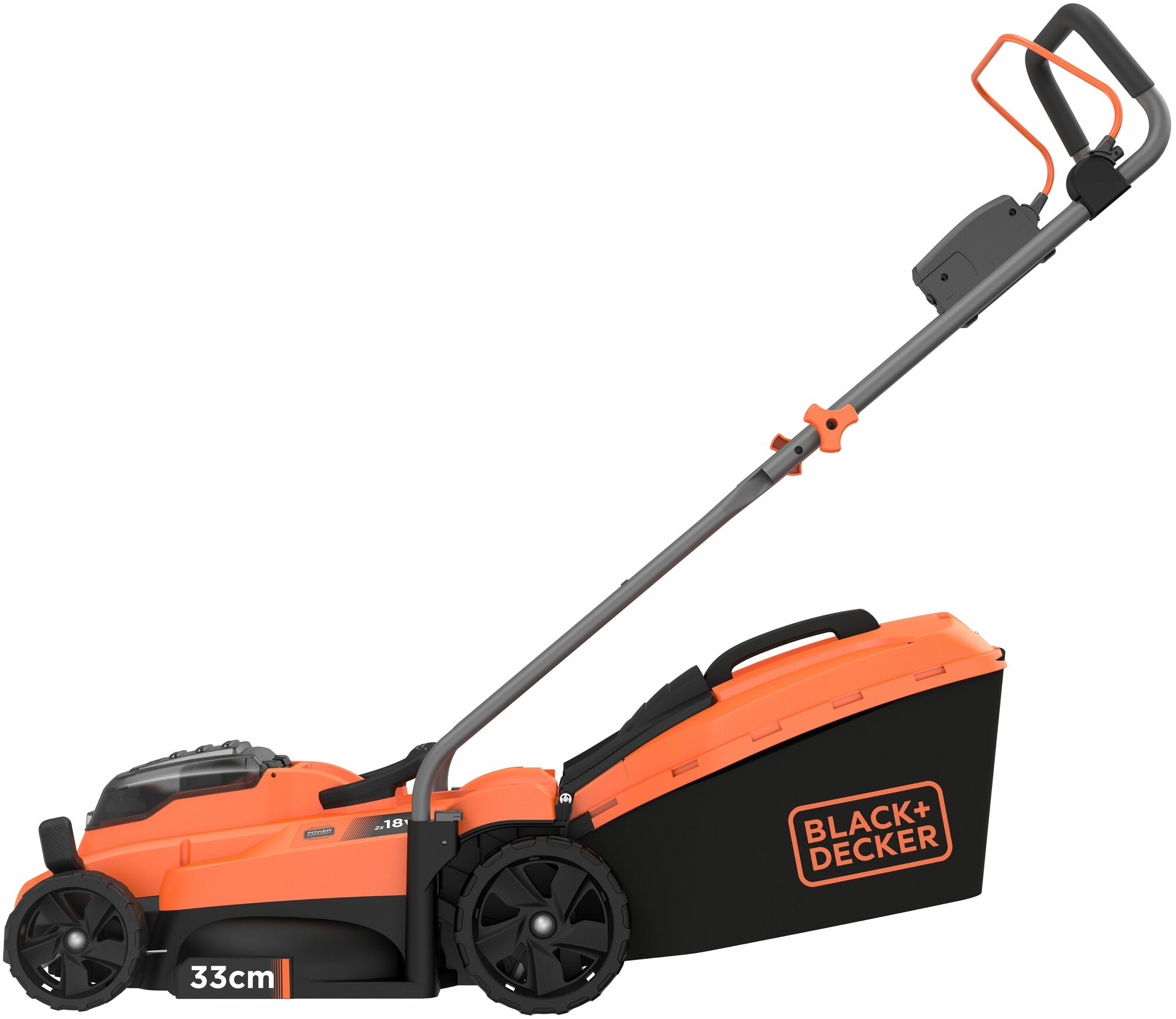 Аккумуляторная газонокосилка 2x18В, 2x2.5 Ач BLACK+DECKER BCMW3318L2-QW - фотография № 10